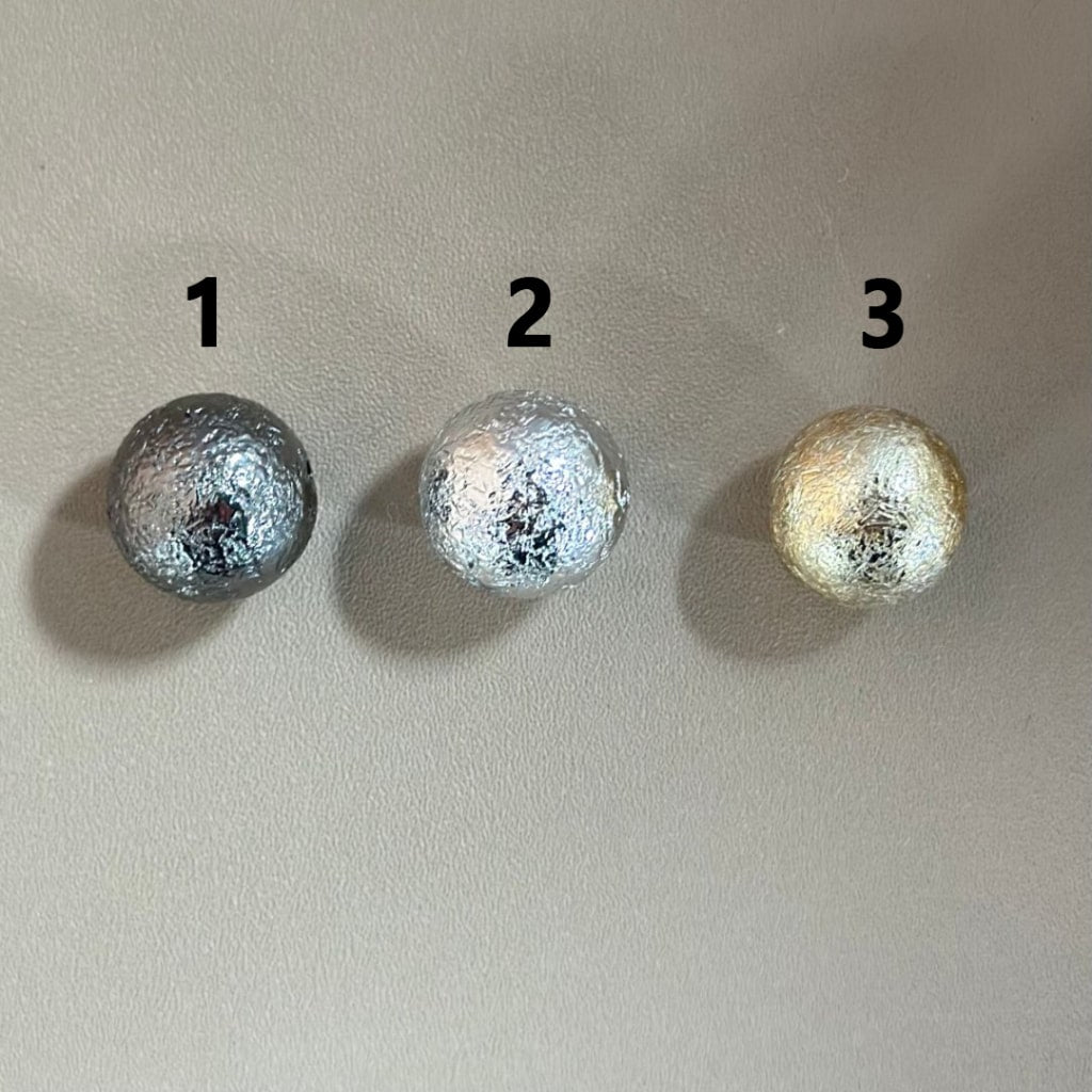 光沢のあるメタリックカラーのバンピーラウンドアクリルビーズ、16MM、説明をお読みください