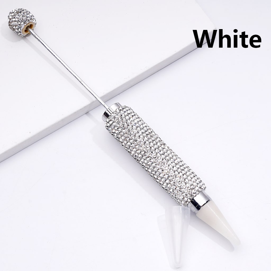 Beadable Shiny Rhinestones Clay Wax Tool Pen for Rhinestone Picker Dotting Solid Color, The Wax Head is available to replace, Pls Read the Description