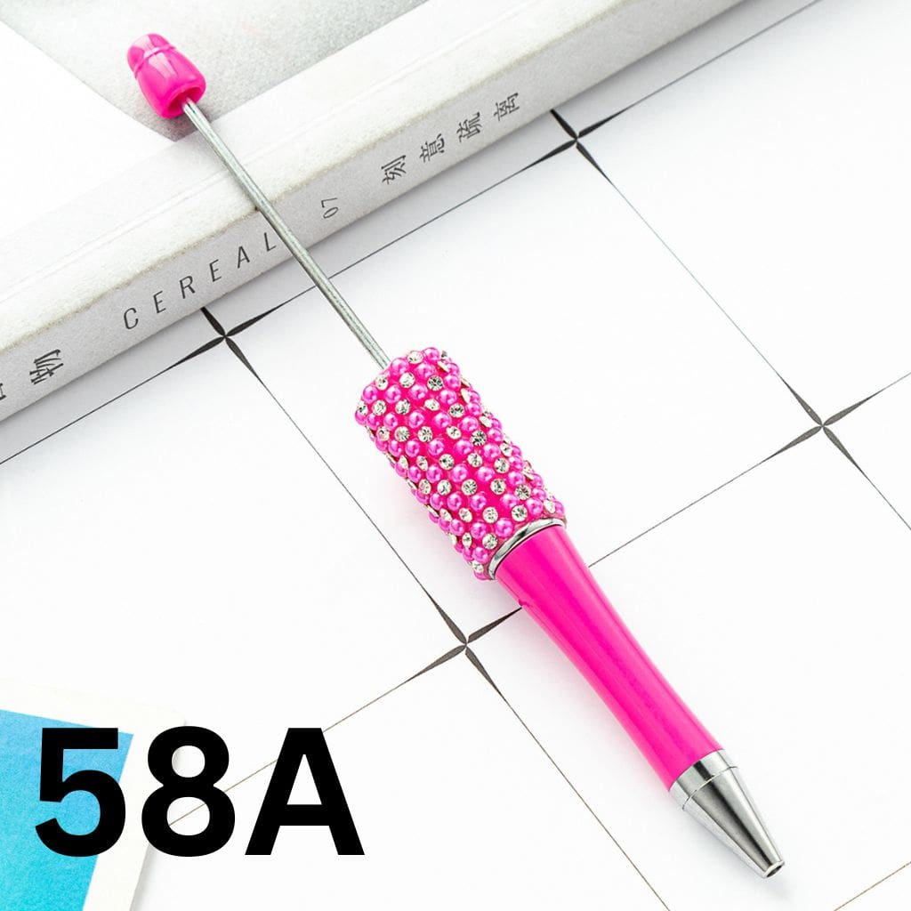 Beadable Pens in Solid Colors with Rhinestones and Flatback Pearls