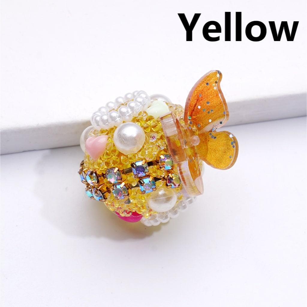 Sugar Acrylic Beads Large Butterfly AB Rhinestones Chains White Pearls Cute Hearts Multi-Color 20MM