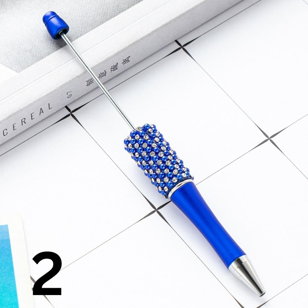 Beadable Pens in Solid Colors with Rhinestones and Flatback Pearls