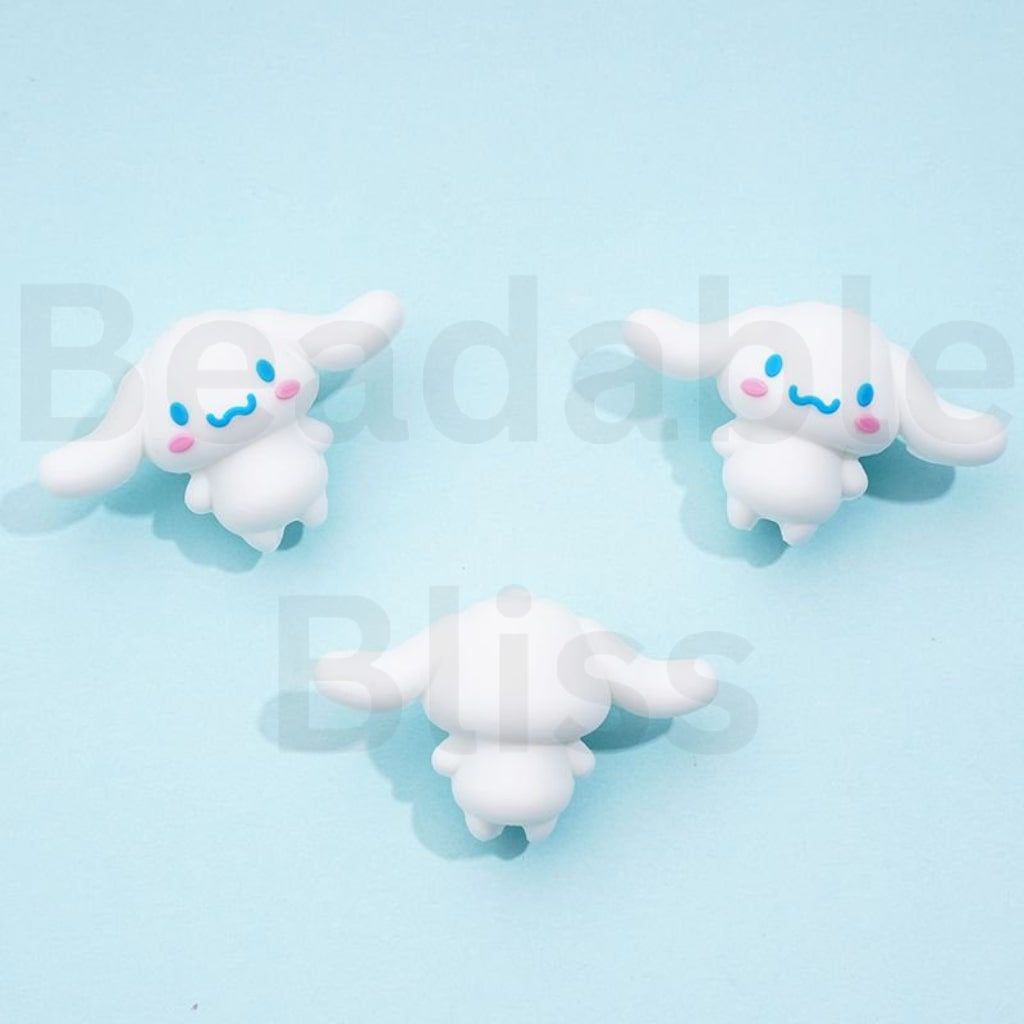 3D Cute Sanri Cartoon Cinnamorol Silicone Focal Beads