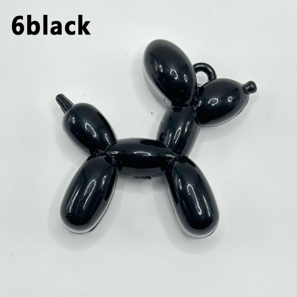 Vivid Cute Solid Color Balloon Puppy Dog Acrylic Beads Pendants, Around 47*47MM