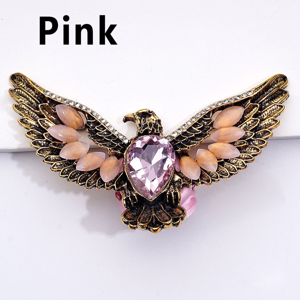 Exquisite Fancy Gold Silver Alloy Eagle with Large Water Drop Shiny Rhinestones White Pearls Cute Hearts Flowers Snowflakes Clay Beads, Around 80*50MM