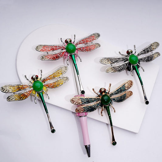 Exquisite Fancy Silver Alloy Dragonfly with Shiny Rhinestones White Pearls Cute Butterflies Flowers Hearts Clay Beads, Around 85*91MM