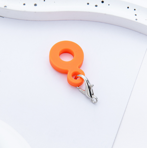 DIY Beadable Silicone Straw Buckle Hasp Agraffe Hook, 1.2Inch, Does Not Include the Charm