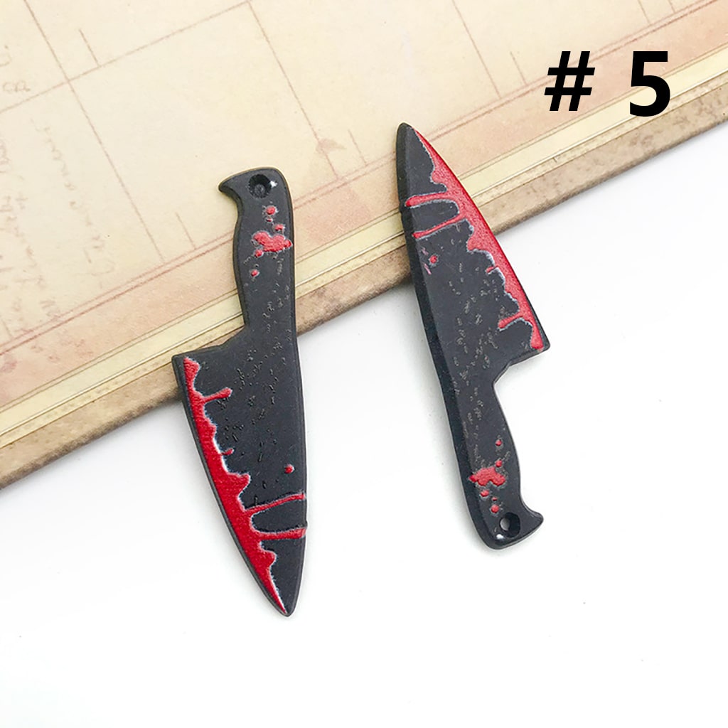 Halloween Plastic Horror Knife Axe Saw Scissors Dagger Jewelry Accessories