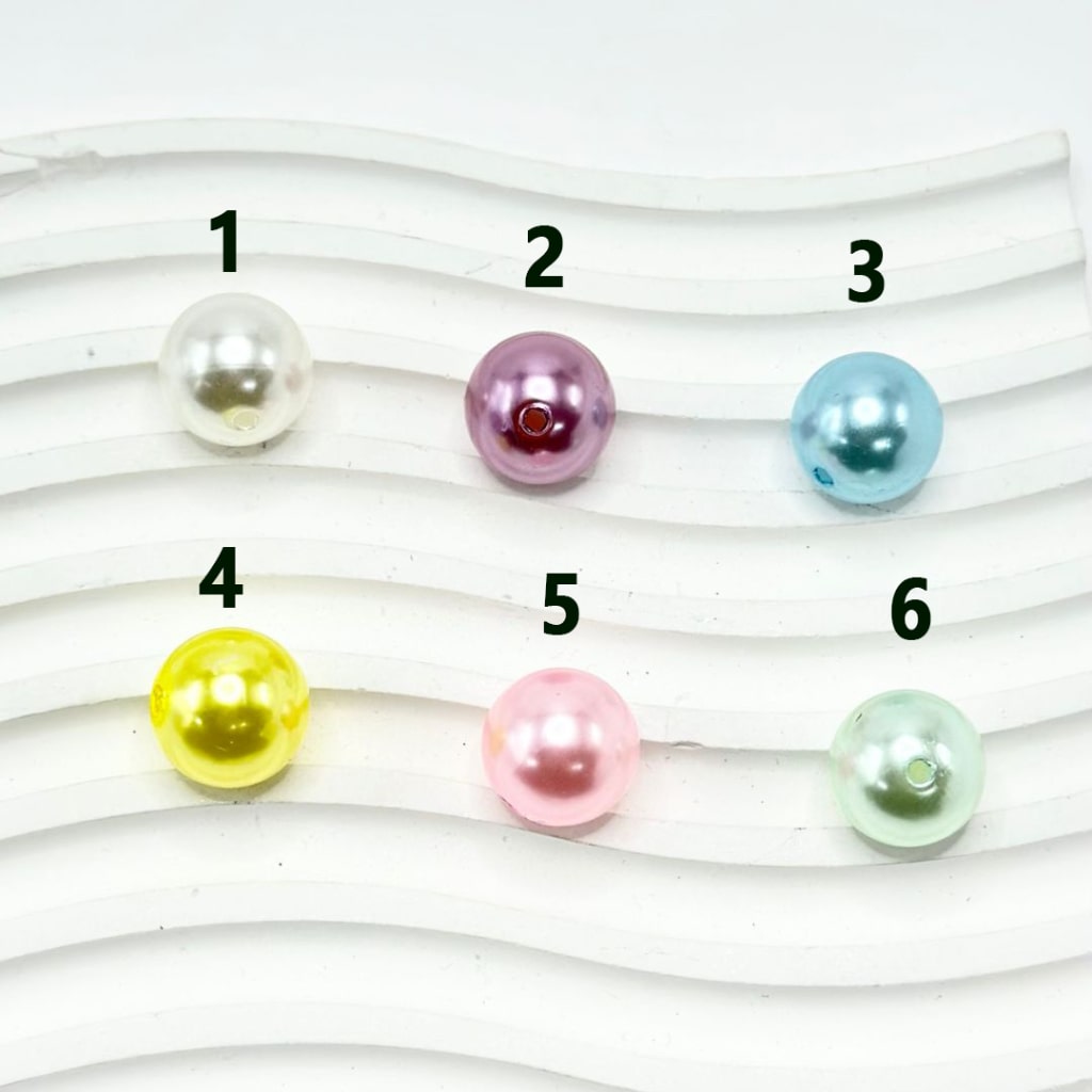 Light Colorful Shiny Round Acrylic Beads, 16MM