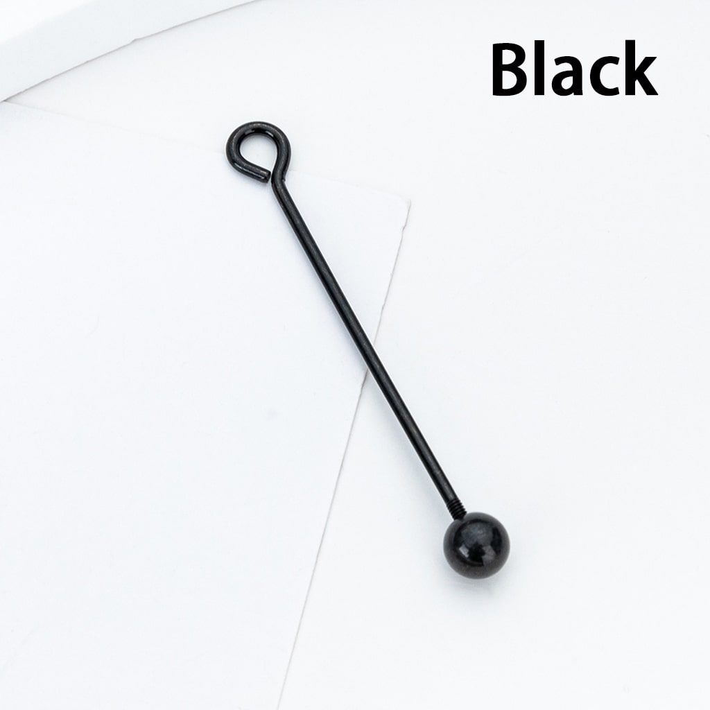 DIY Sterling Alloy Pearl Bead Detachable Spiral Needle 9-Pin Jewelry Accessories 48MM
