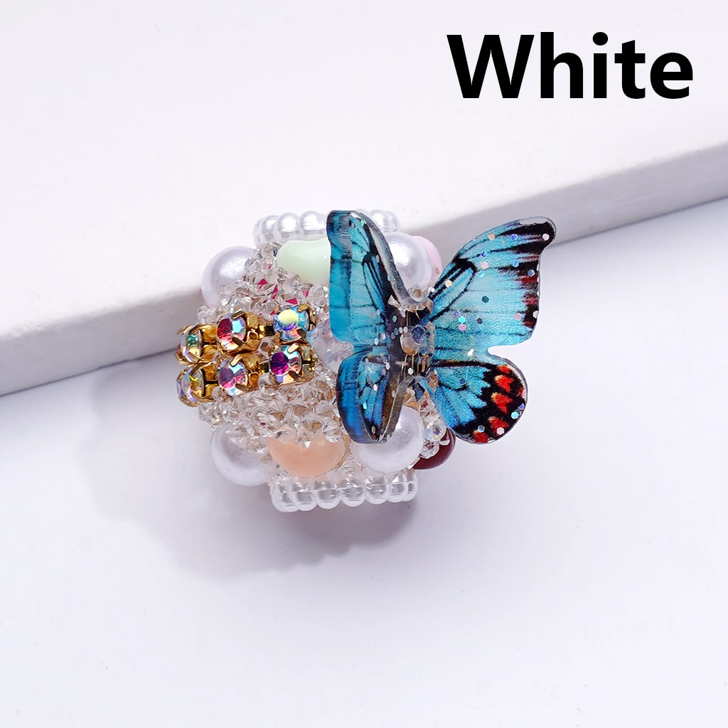 Sugar Acrylic Beads Large Butterfly AB Rhinestones Chains White Pearls Cute Hearts Multi-Color 20MM