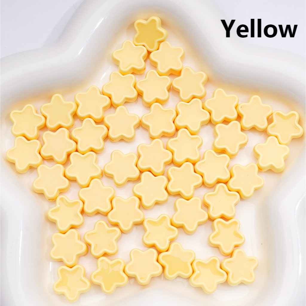 Acrylic Beads Luminous Mini Cute Star Multi-Color 14MM (Single Color is available for 500pcs(Whole Bag))