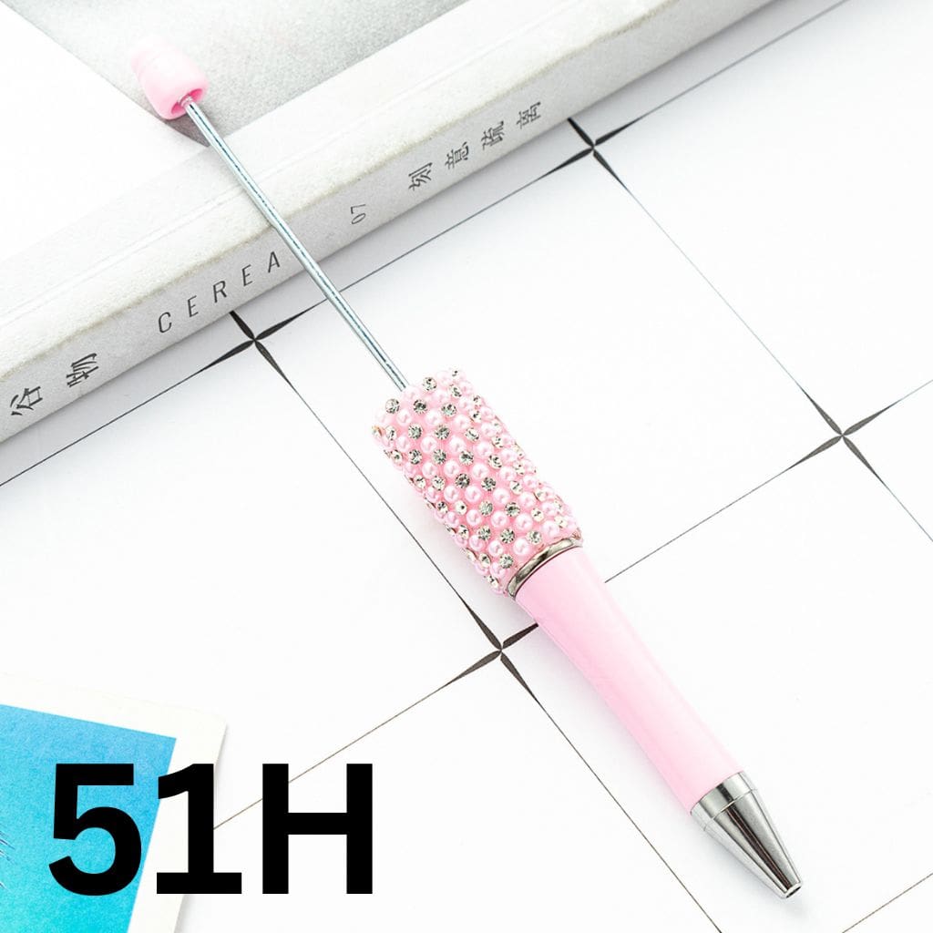 Beadable Pens in Solid Colors with Rhinestones and Flatback Pearls