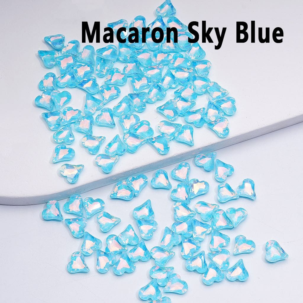 Mini Cute Shiny Hearts Charm for Jewelry Accessories, 8*9MM