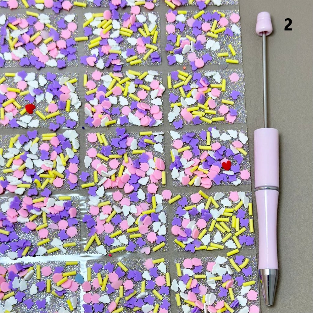 DIY Bling Bling Wraps Tapes with Colorful Cute Candy Bar Sticks Stars Hearts Flowers for Pen, 78 Small Pieces in 1 Sheet, Please Read the Description