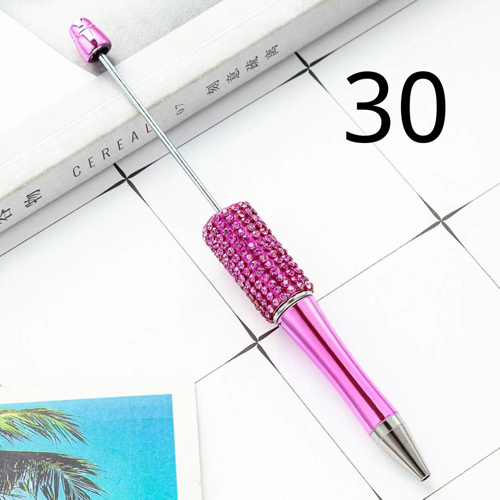 Beadable Pens in Solid Colors with Matched Color Rhinestones