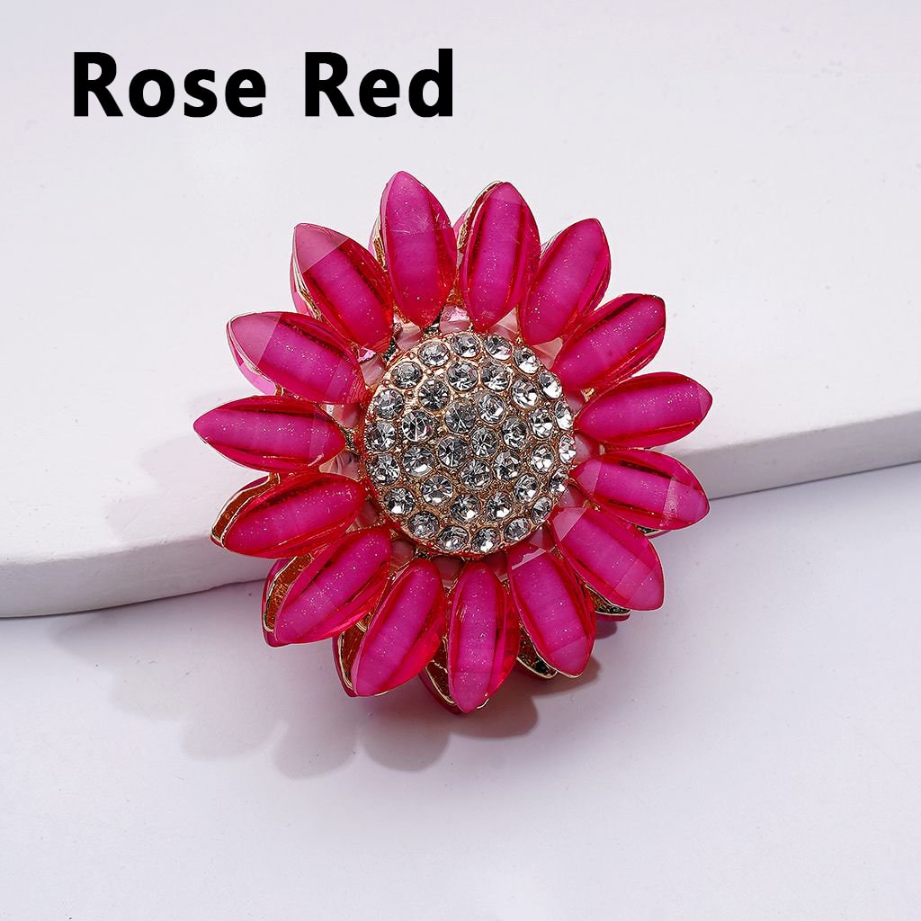 Fantastic Fancy Gold Alloy Chrysanthemum Flower with Shiny Rhinestones Clay Beads, Around 42MM