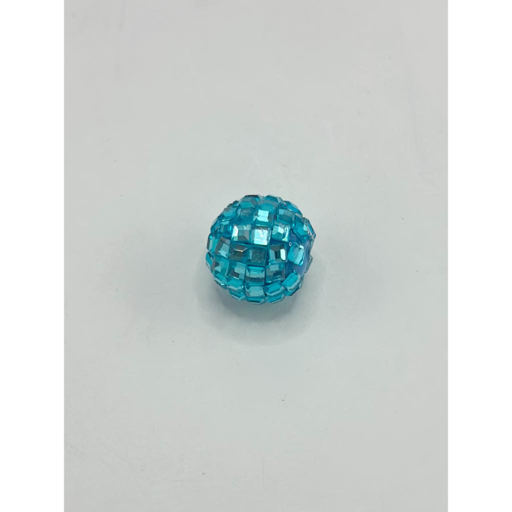 Disco Ball Beads, Sparkling Acrylic Beads with Crystal Rhinestones and Disco Ball Shape, 16mm