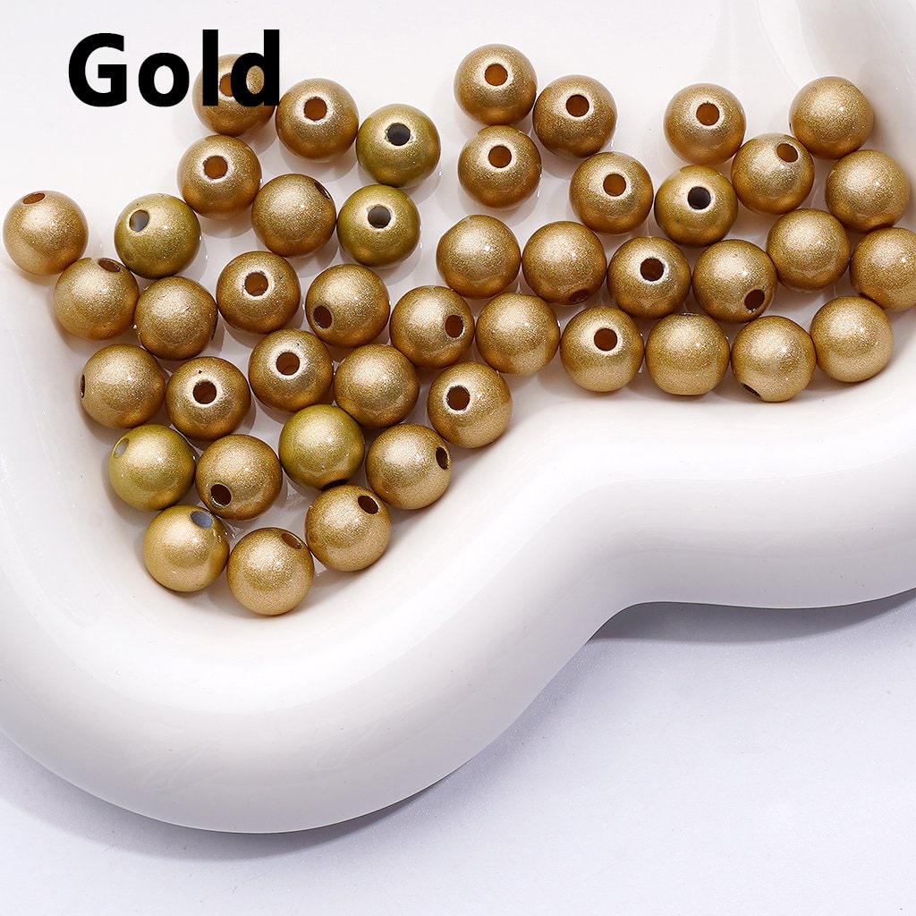 マルチカラー ミニ キュート ベーキング ストービング ワニス ラウンド アクリル ビーズ 7MM