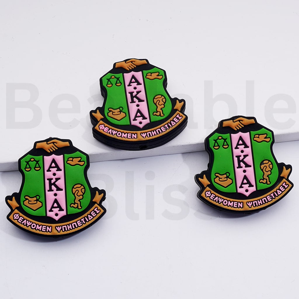 USA America Black Woman Female International Service Organization AK 1908 Silicone Focal Beads