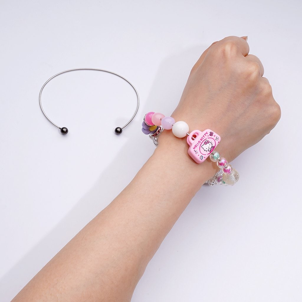 DIY Beadable Metal Bracelet with Multi-Color Round Balls
