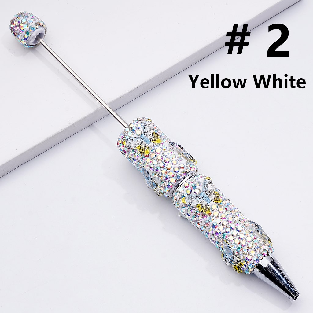 Double Color Butterfly AB Rhinestones Beadable Clay Pens