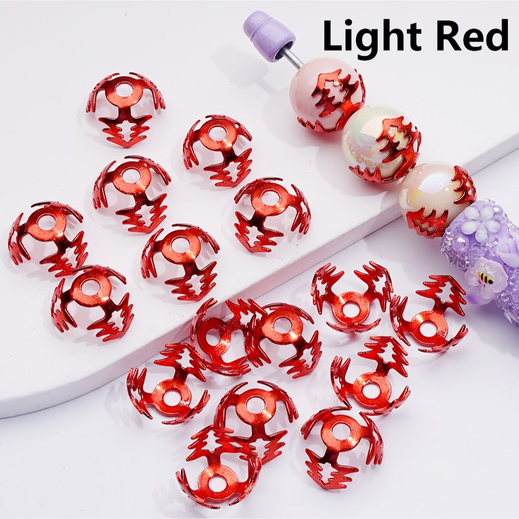 Cute Metal Christmas Tree Design Bead Cage Cap, 16MM