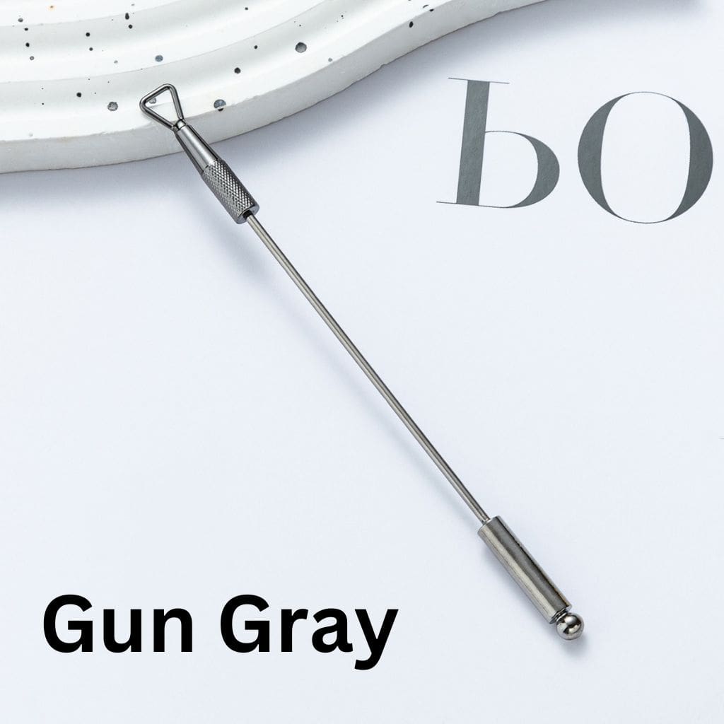 ファッショナブルなビーズ付きメタルステンレススチールダブルヘッドネイルリムーバーツール、12.4×0.2CM