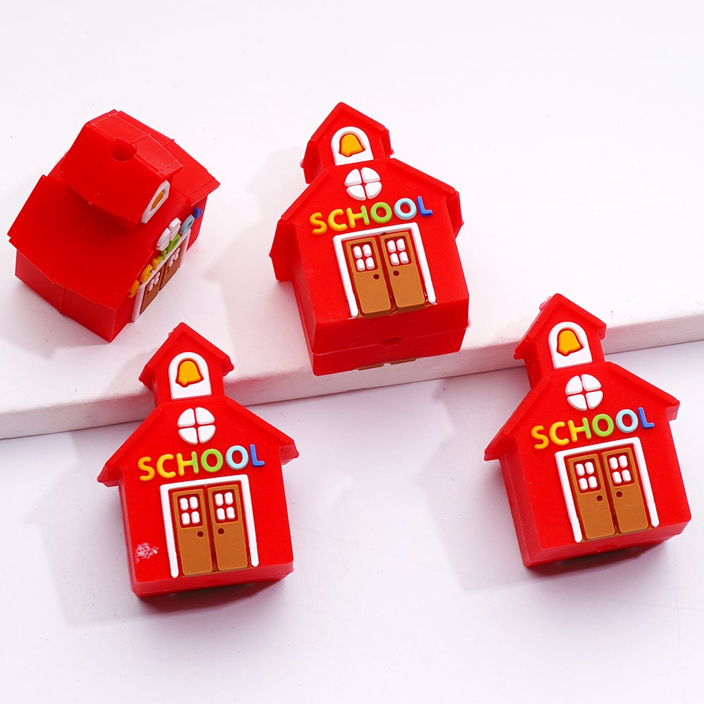 3D Mini Traffic Light Sun School Silicone Focal Beads