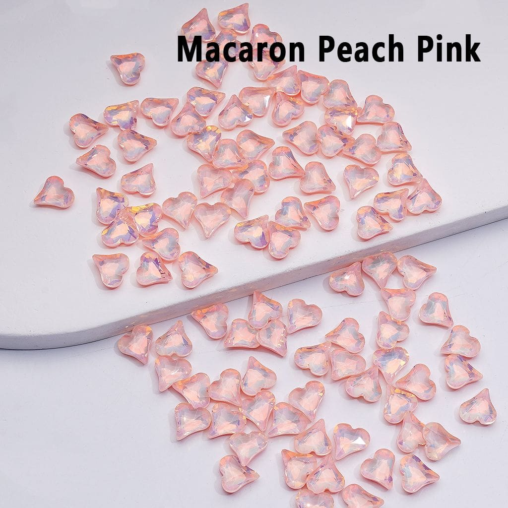 Mini Cute Shiny Hearts Charm for Jewelry Accessories, 8*9MM