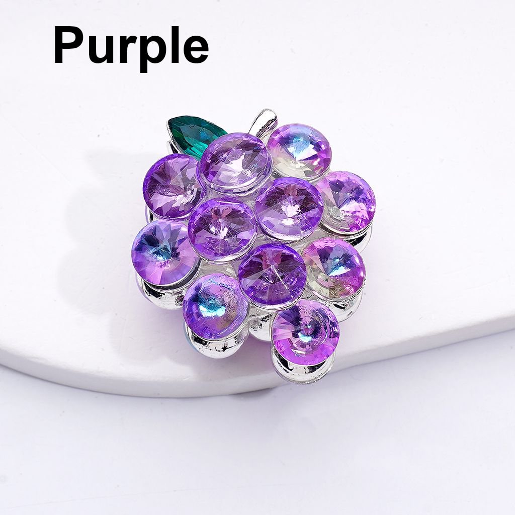 Bling Bling Fancy Silver Alloy Grapes Beads with Shiny Rhinestones, Around 35*30MM
