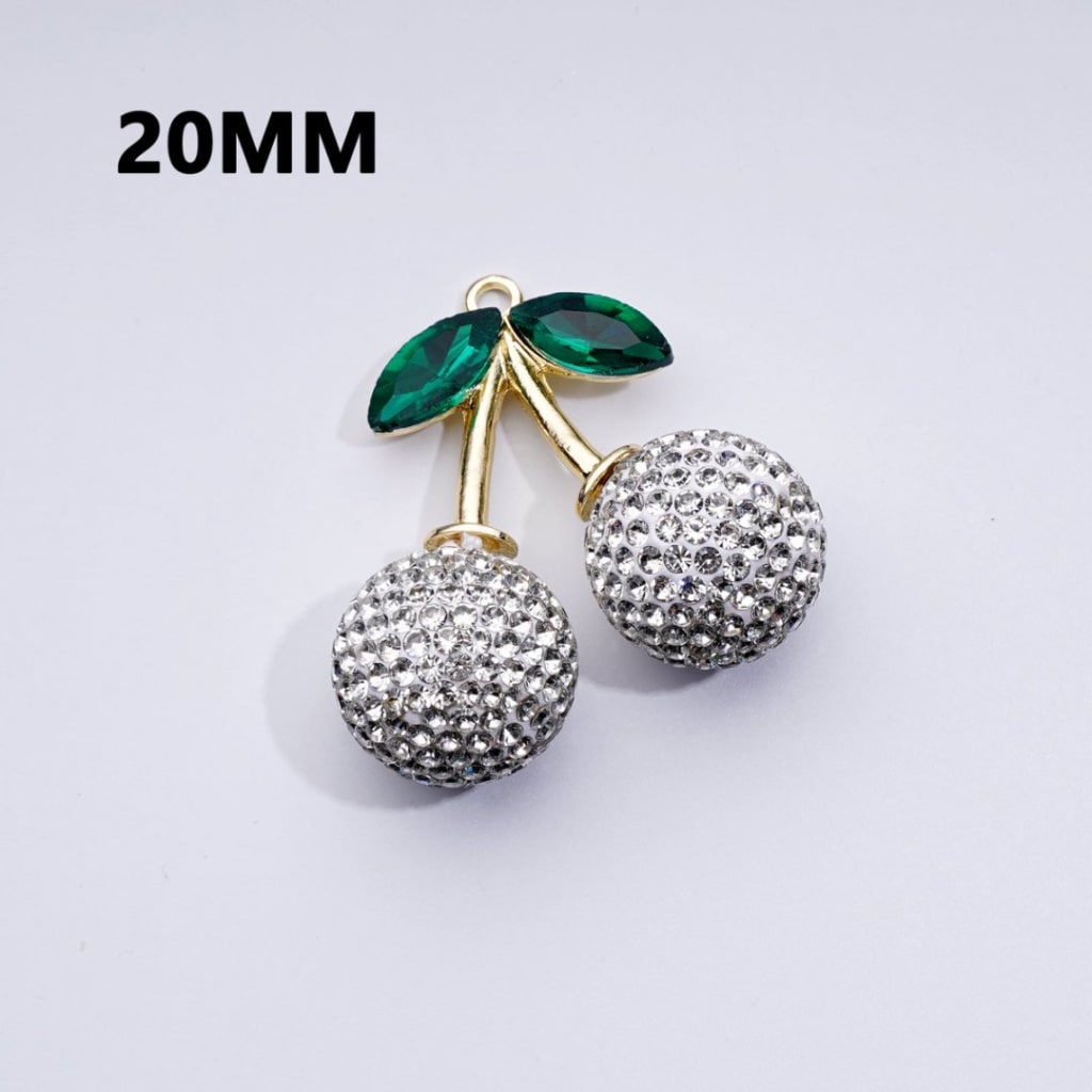 Delicate Vivid Gold Alloy Multi-color Clay Strawberry Pendants for Jewelry Accessories, 12MM, 14MM, 16MM, 20MM
