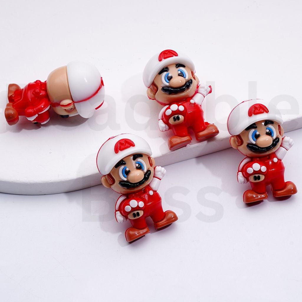 Cute Supe Mari Soft PVC Beads, Around 18*32MM, Random Mix