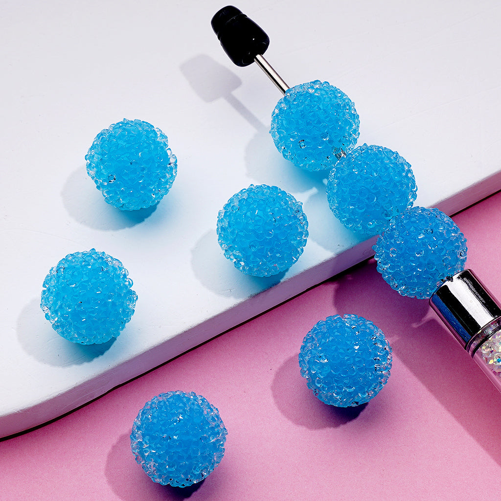 ゼリーカラーのハードシュガービーズ アクリルビーズ クリアラインストーン 16mm ランダムミックス