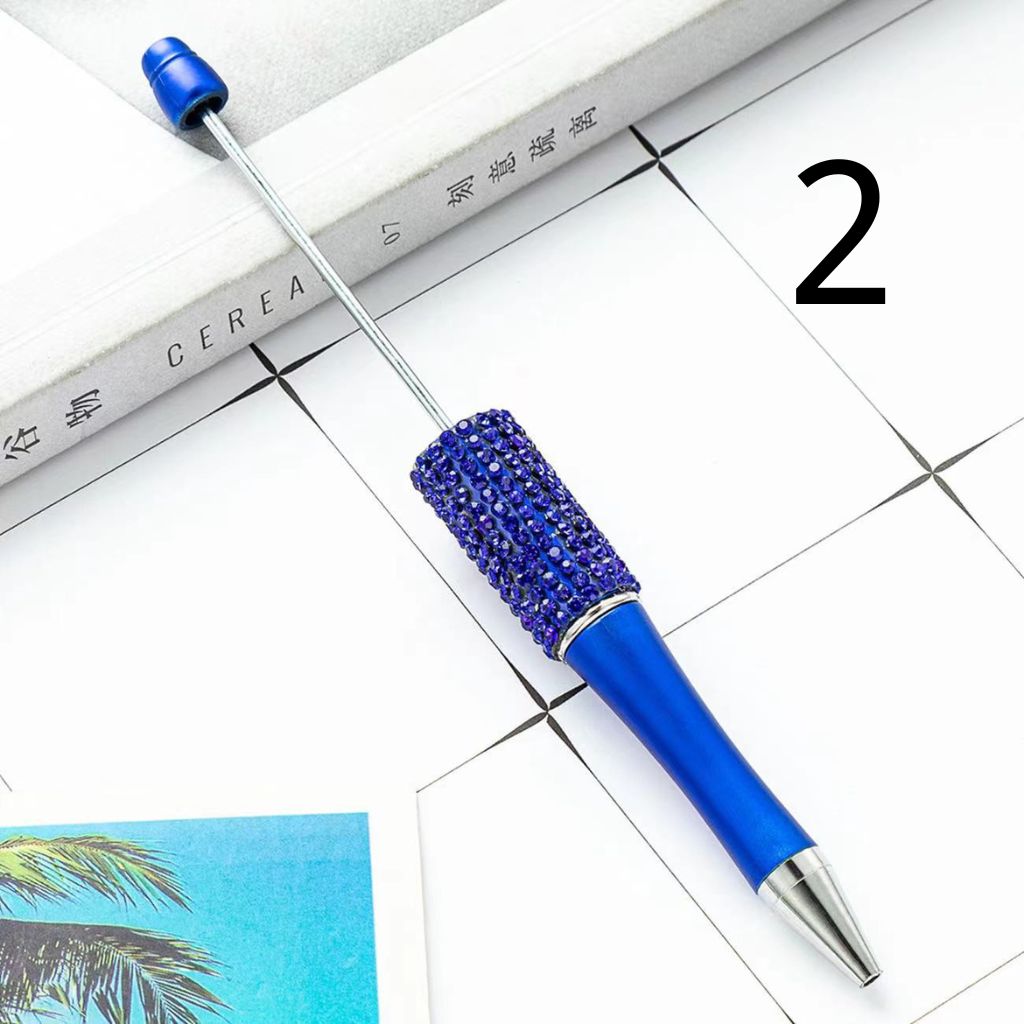 Beadable Pens in Solid Colors with Matched Color Rhinestones