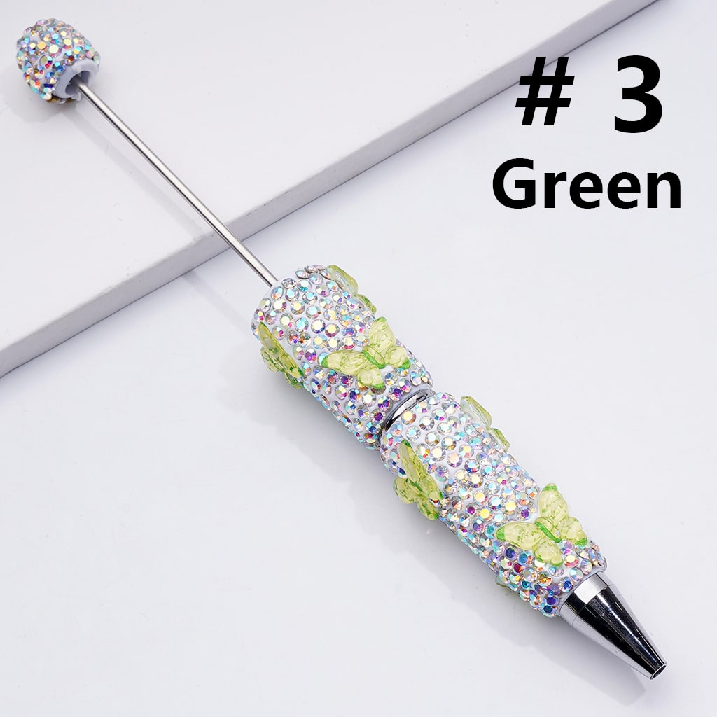Double Color Butterfly AB Rhinestones Beadable Clay Pens