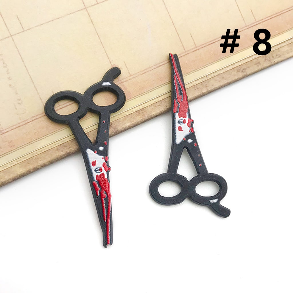 Halloween Plastic Horror Knife Axe Saw Scissors Dagger Jewelry Accessories