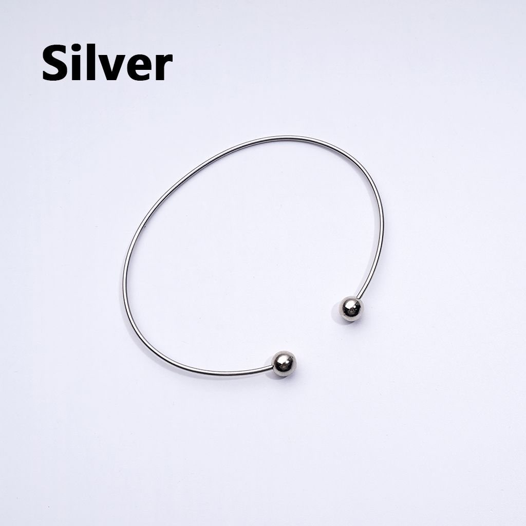 DIY Beadable Metal Bracelet with Multi-Color Round Balls