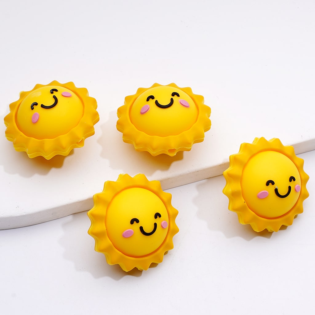3D Mini Traffic Light Sun School Silicone Focal Beads