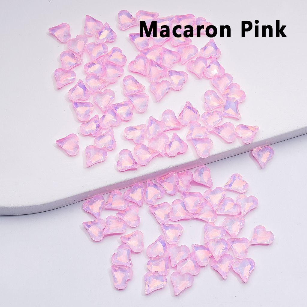 Mini Cute Shiny Hearts Charm for Jewelry Accessories, 8*9MM