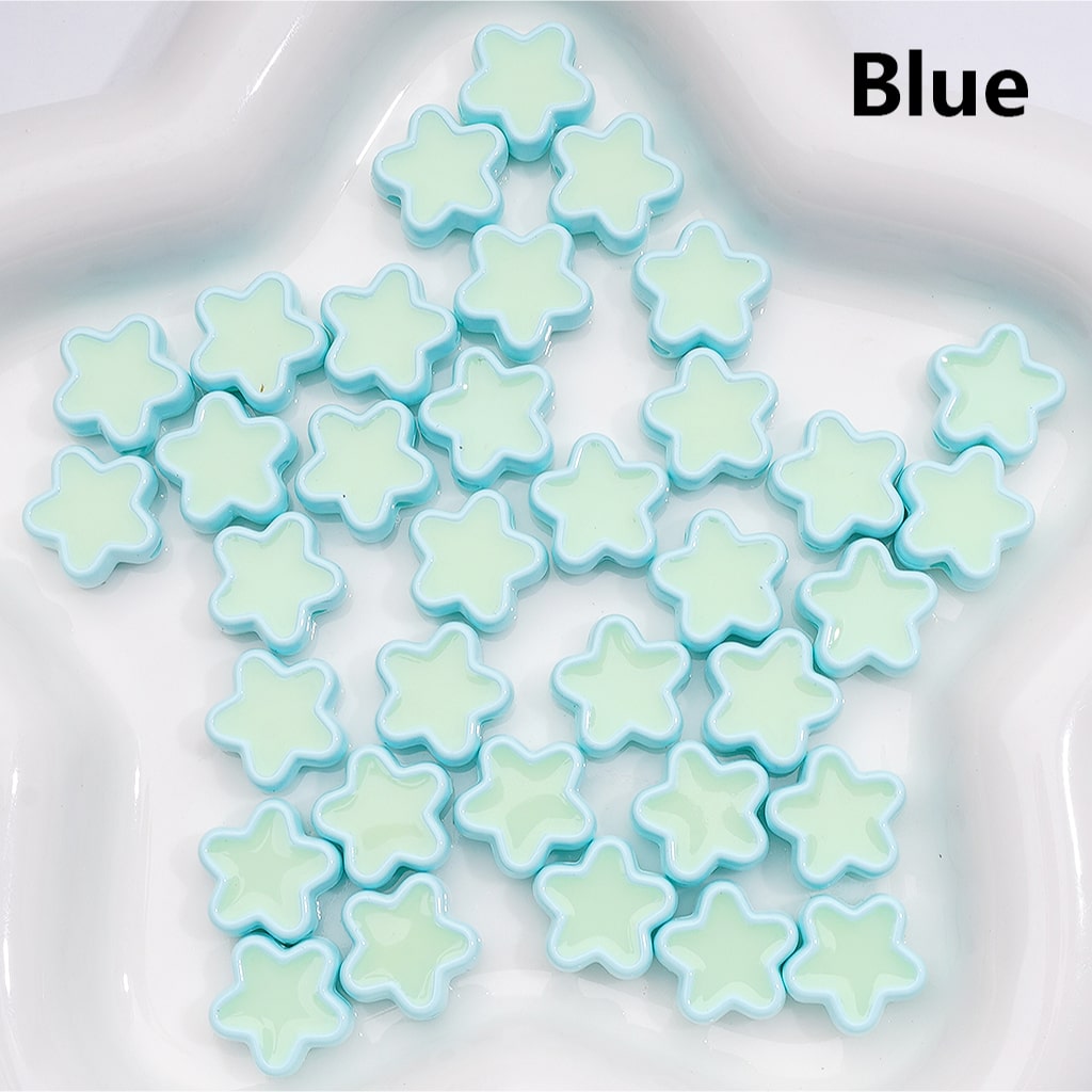 Acrylic Beads Luminous Mini Cute Star Multi-Color 14MM (Single Color is available for 500pcs(Whole Bag))