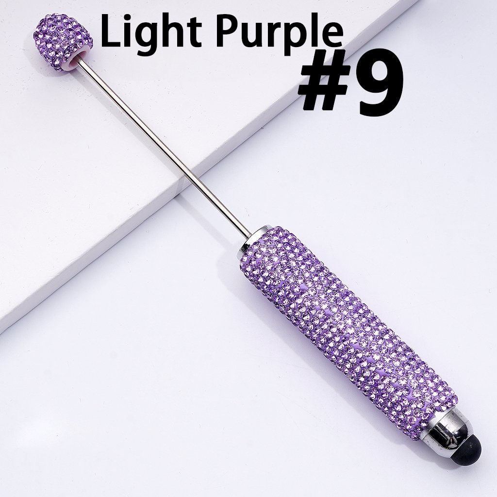 Beadable Clay Stylus Pens with AB & Colorful Rhinestones Covered the Entire Pen