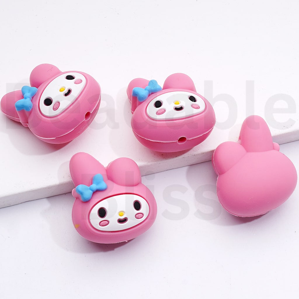 Silicone Focal Beads 3D Sanri Series Keropp Kurom Ba Badtz-Mar My Melod Hello Kitt Po Po Puri Cinnamorol