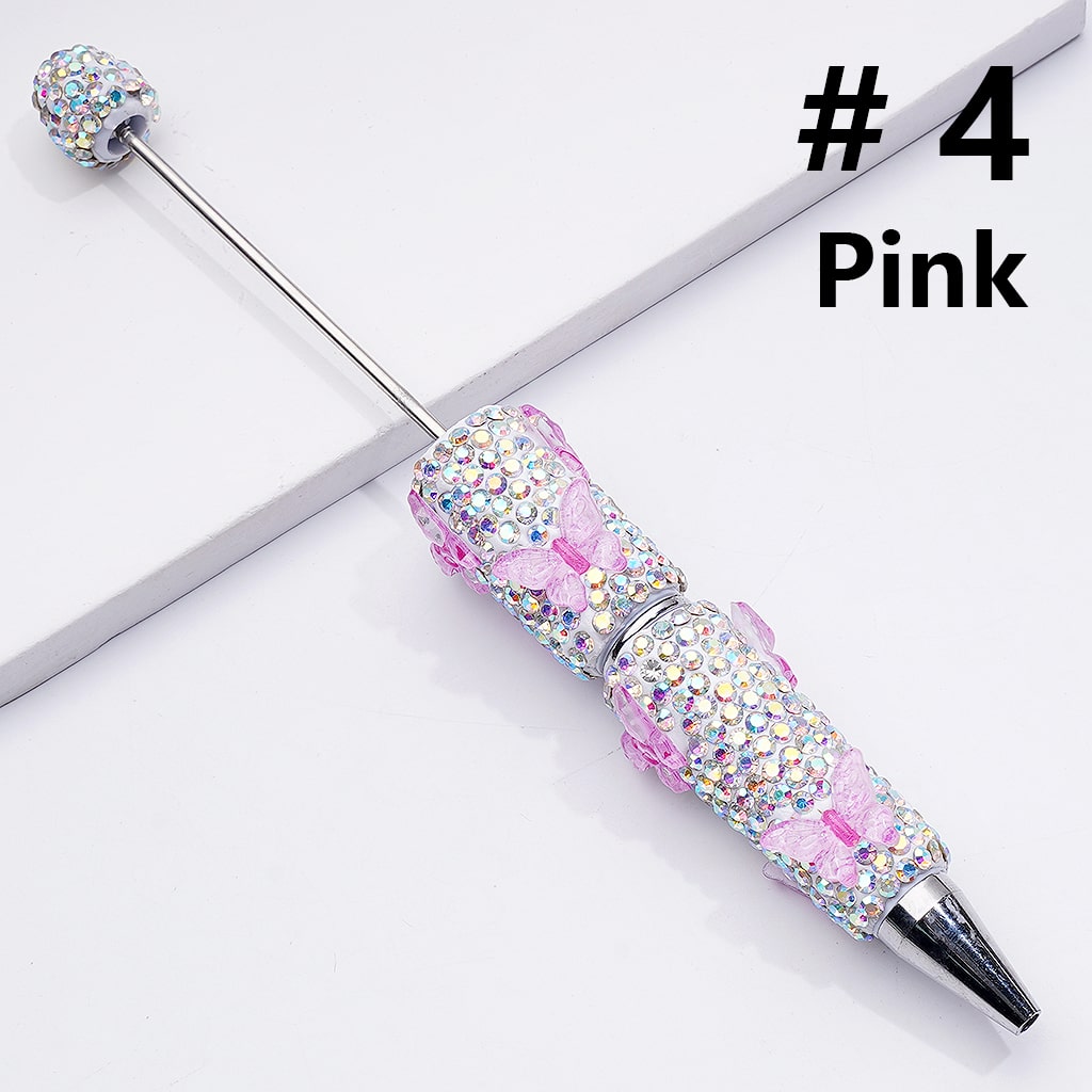 Double Color Butterfly AB Rhinestones Beadable Clay Pens
