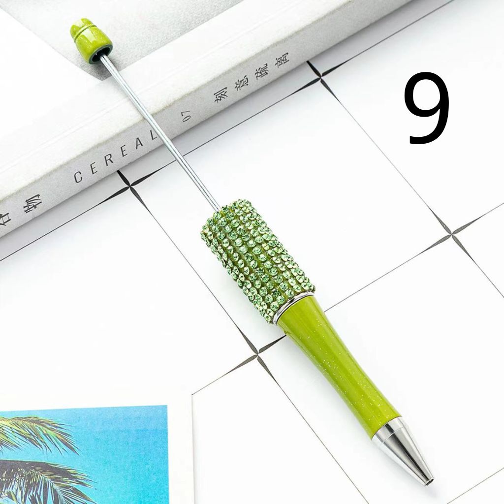 Beadable Pens in Solid Colors with Matched Color Rhinestones