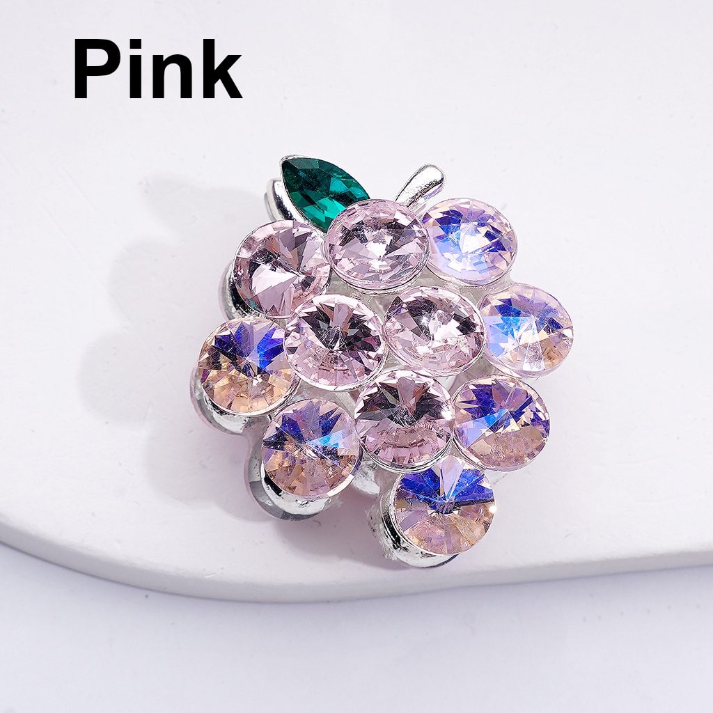 Bling Bling Fancy Silver Alloy Grapes Beads with Shiny Rhinestones, Around 35*30MM