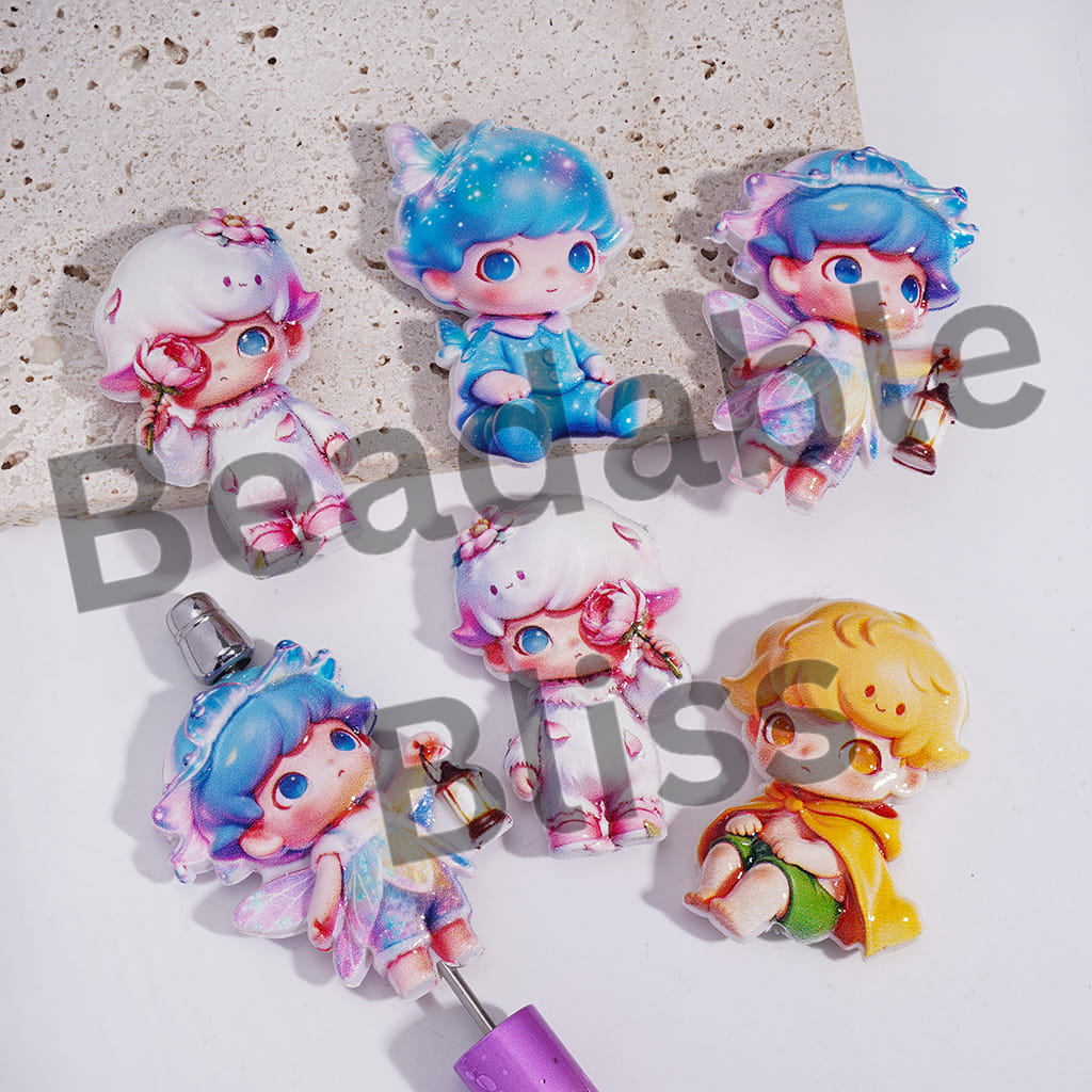 Acrylic Beads Cute Sparkling Baby Boy Doll, Random Mix