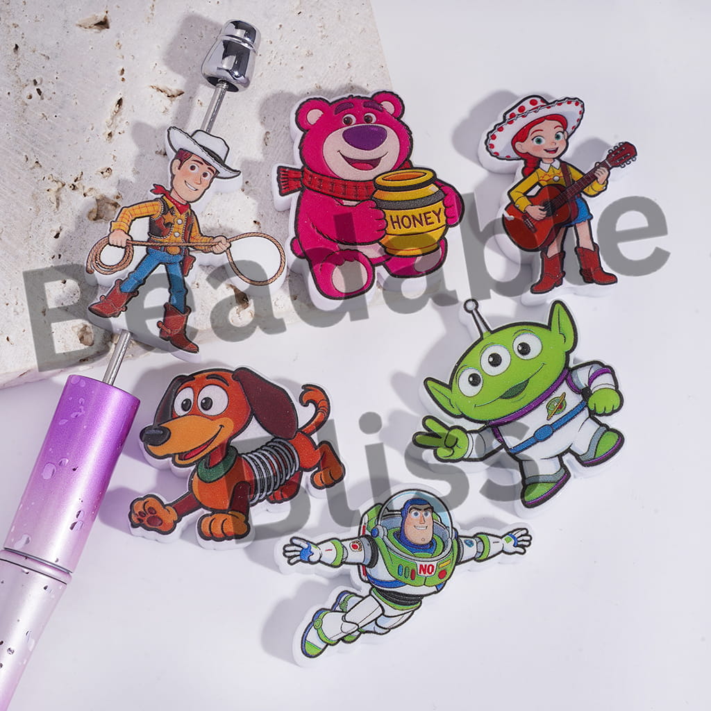 Acrylic Beads Toy Adventure Character Series, Random Mix