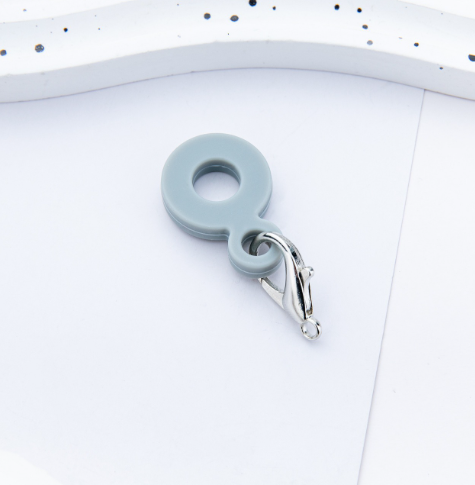 DIY Beadable Silicone Straw Buckle Hasp Agraffe Hook, 1.2Inch, Does Not Include the Charm