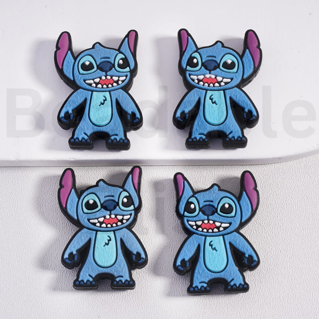 Silicone Focal Beads Cute Stitc & Eeyor Tigge Winn the Pooh
