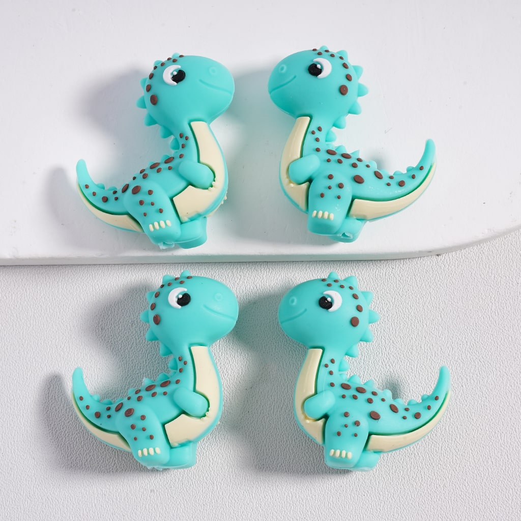 Silicone Focal Beads 3D Little Cute Dinosaur
